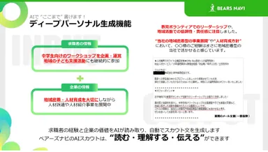 ディープパーソナル生成機能について