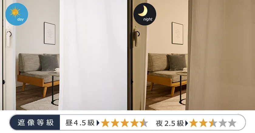 屋外から見た場合の遮像比較