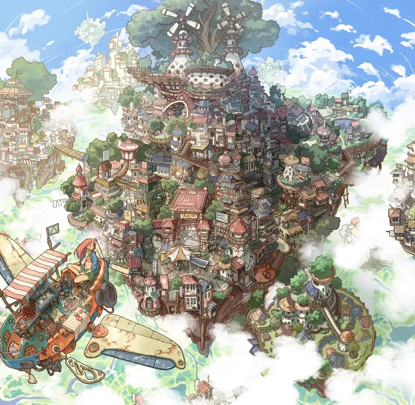 1000年後の浮遊街