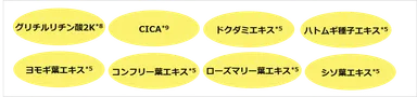 8種の肌荒れ防止成分