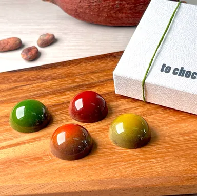 4産地のカカオの味を楽しめるボンボンショコラ