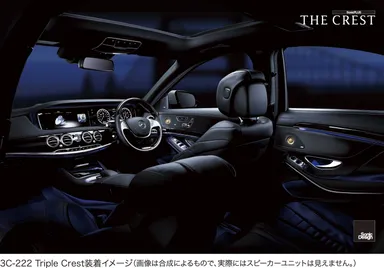 3C-222 Triple Crest装着イメージ(画像は合成によるもので、実際にはスピーカーユニットは見えません。)