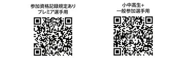 17日公式試合 参加申し込みフォーム(プレミア選手用)／17日公式試合 参加申し込みフォーム(小中高生＋一般参加選手用)