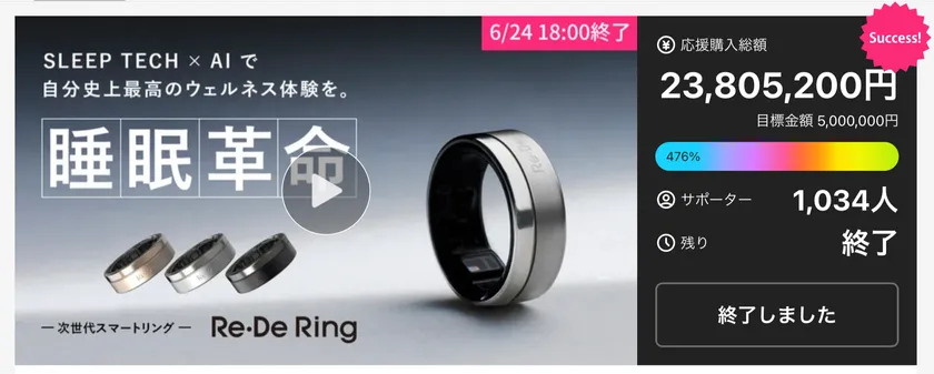 次世代スマートリング Re・De Ring(リデリング)