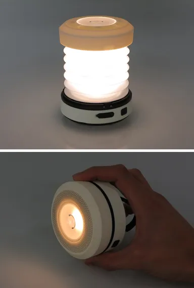 置いてランタンとして使ったり、懐中電灯として使うことも