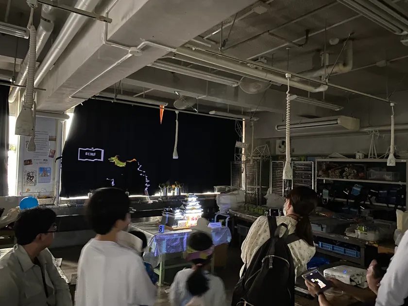 プロジェクションマッピングの様子