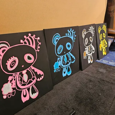 原画「ブラックぱんだのぬいぐるみ」シリーズ