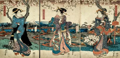 (Photo_04) 隅田堤桜盛　溪斎英泉　弘化(1844～1848)頃　［前期展示］