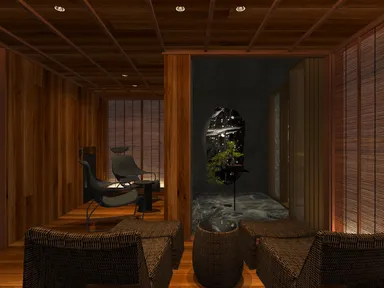 1階ヒーリングスペースと坪庭