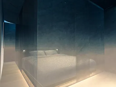 蚊帳をイメージした寝室