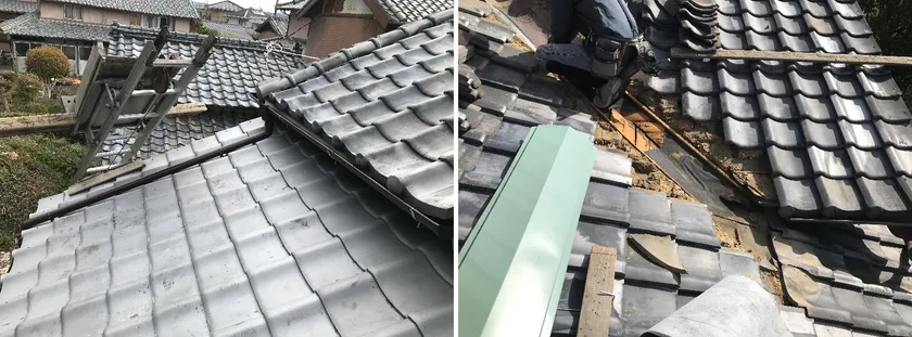 瓦屋さん作業風景