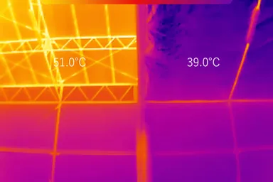 天井温度は12℃の差