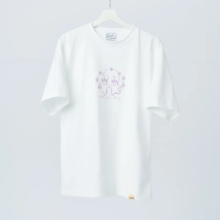 佐藤佳穂＆井上瑠夏 Sustainable Message Tシャツ(Type A)　front