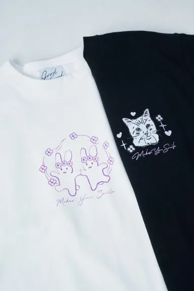 佐藤佳穂＆井上瑠夏 Sustainable Message Tシャツ(Type A／B) logo