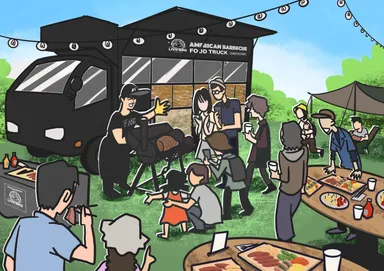 フードトラックで本格BBQをお届け