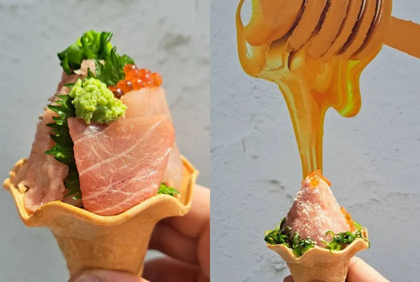 左から)シャリソフト~鮪のトロとろ~/シャリソフト~ねぎとろフロマージュ~