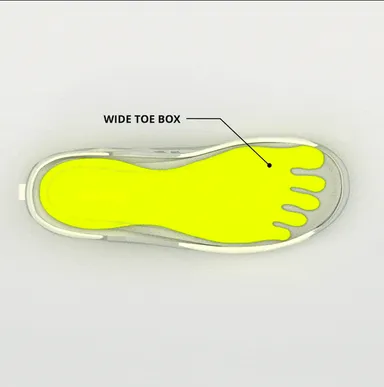 足指ゆったり幅広設計