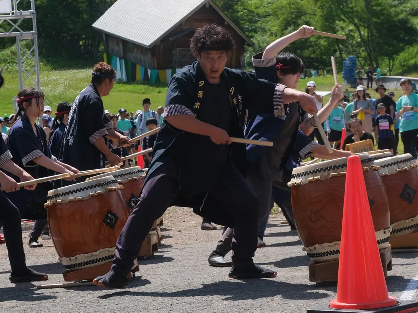 夕張太鼓保存会「竜花」によるパフォーマンス