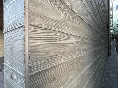 立体感ある木目模様(コンクリート施工例)