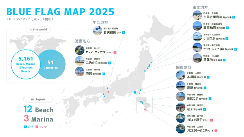 BLUE FLAG MAP 2025