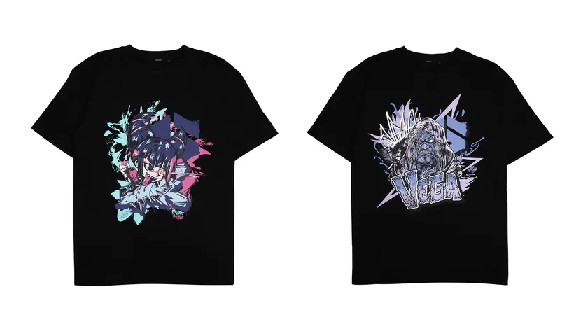 ストリートファイター パンクキャンバスアート コレクション Tシャツ(ジュリ、ベガ)