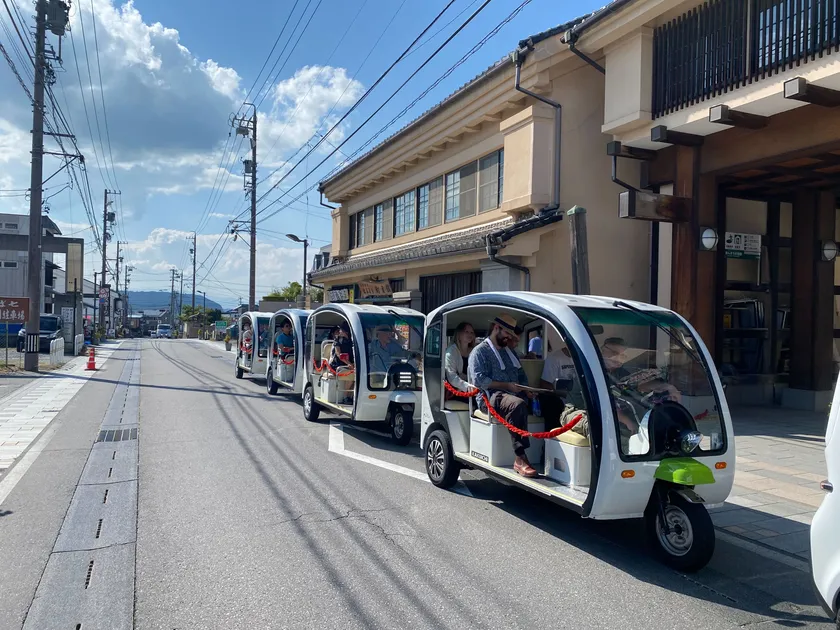 ゆっくり電動3輪カートがお散歩をサポート!