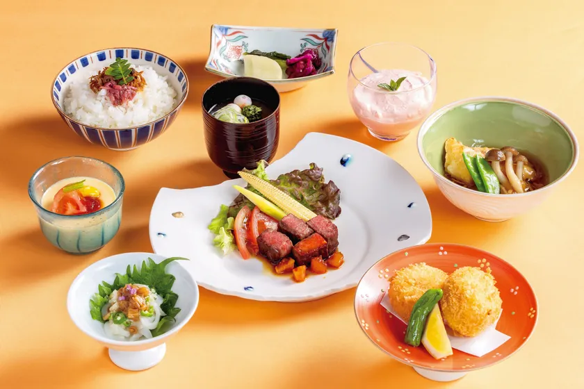 トマトとなめ茸御膳