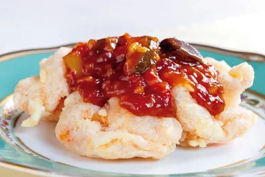 大海老の唐揚げ ナガノトマトコラボ オリジナル甘酢ソース掛け