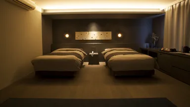 間接照明のみの御部屋