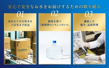 安心で安全なお水をお届けするための取り組み