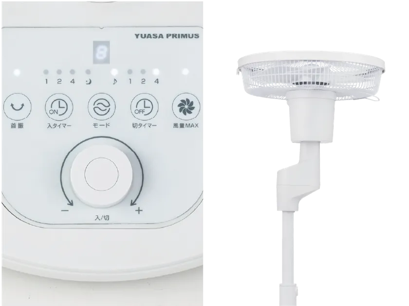 ダイヤル式風量調整DC扇風機