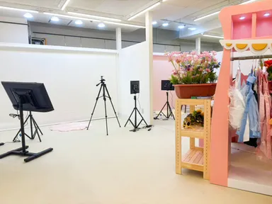 セルフ写真館で記念撮影