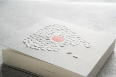 活版印刷による凸凹