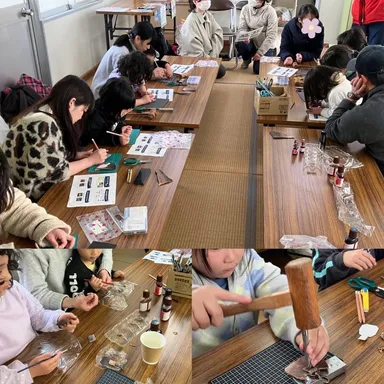 「魚の皮から革細工」イベントの様子(1)