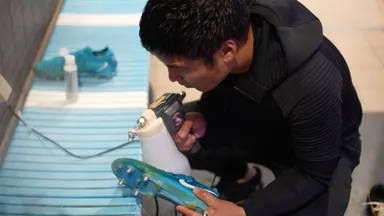 スポ―ツスパイクの洗浄