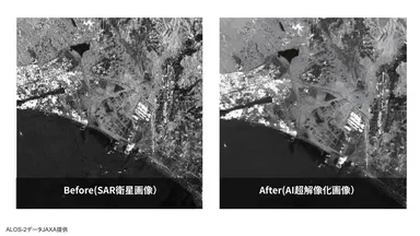 SAR衛星画像のAI超解像度化
