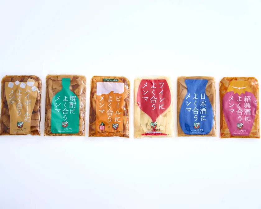 お酒によく合うメンマシリーズ6種