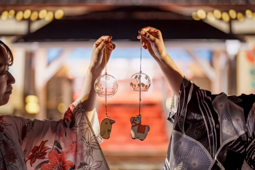 風鈴とライトアップ