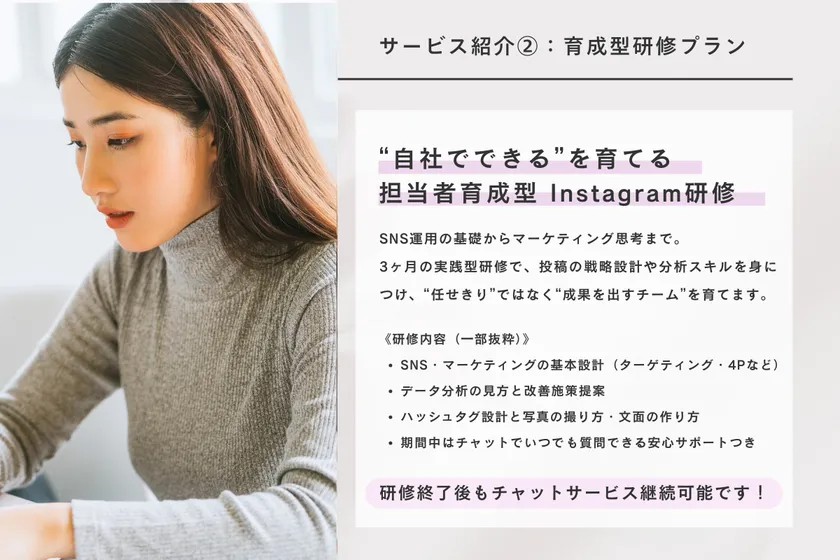 Instagram担当者向け 育成型研修プログラム