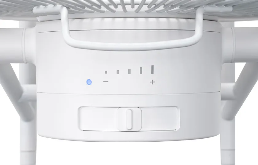 スライドスイッチで簡単風量調節