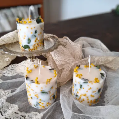 ドライフラワーキャンドル by ciel enflamme'