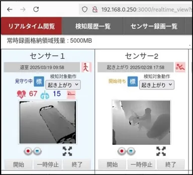 ＜サーバー上の表示＞