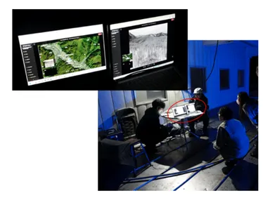 【有害鳥獣の調査を目的とした夜間飛行の様子】