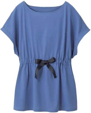 汗じみ防止リボン使いプルオーバー