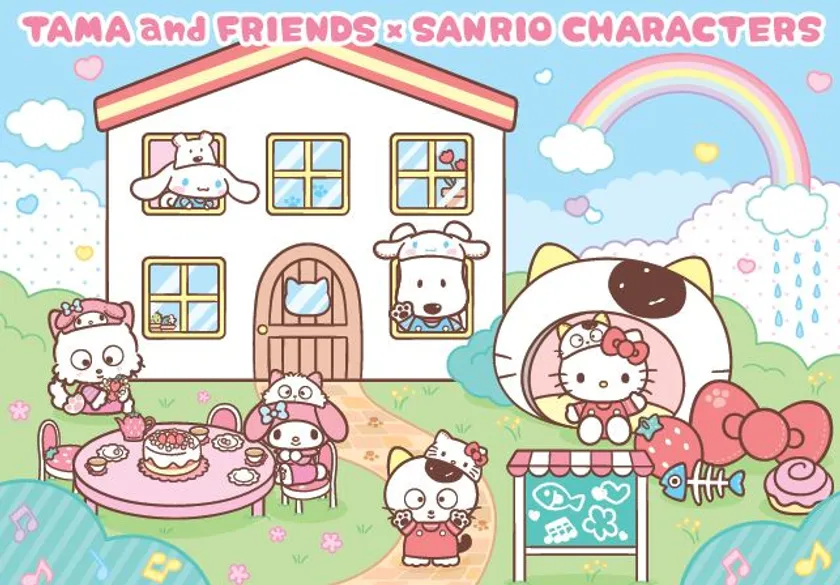サンリオキャラクターズ×「タマ&フレンズ」コラボレーション第2弾 メインアート