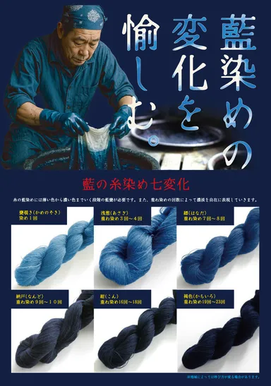 藍染めの変化を愉しむポスター