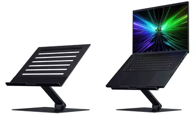 Razer Adjustable Laptop Stand‐製品画像、使用時のイメージ画像
