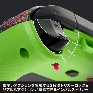 素早いアクションを実現する３段階トリガーロック＆リアルなアクションが体感できるインパルストリガー