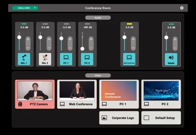 企業の会議での『VenuSet』操作画面イメージ