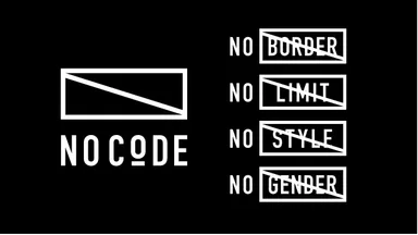 写真)Code(境界線)を無くし、クロスオーバーする活動展開を表すコーポレートロゴ